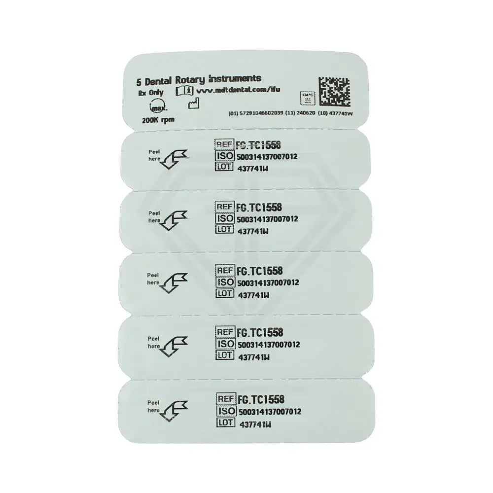 Fg Carbide Operative Domed Fissure Cross Cut Burs - 5Pcs per pack ⌀0.12 mm x 3.8 mm l Global Burs