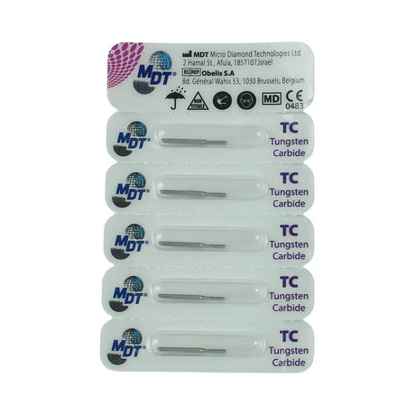 Fg Carbide Operative Domed Fissure Plain Cut Burs - 5Pcs per pack ⌀0.10 mm x 3.8 mm l Global Burs