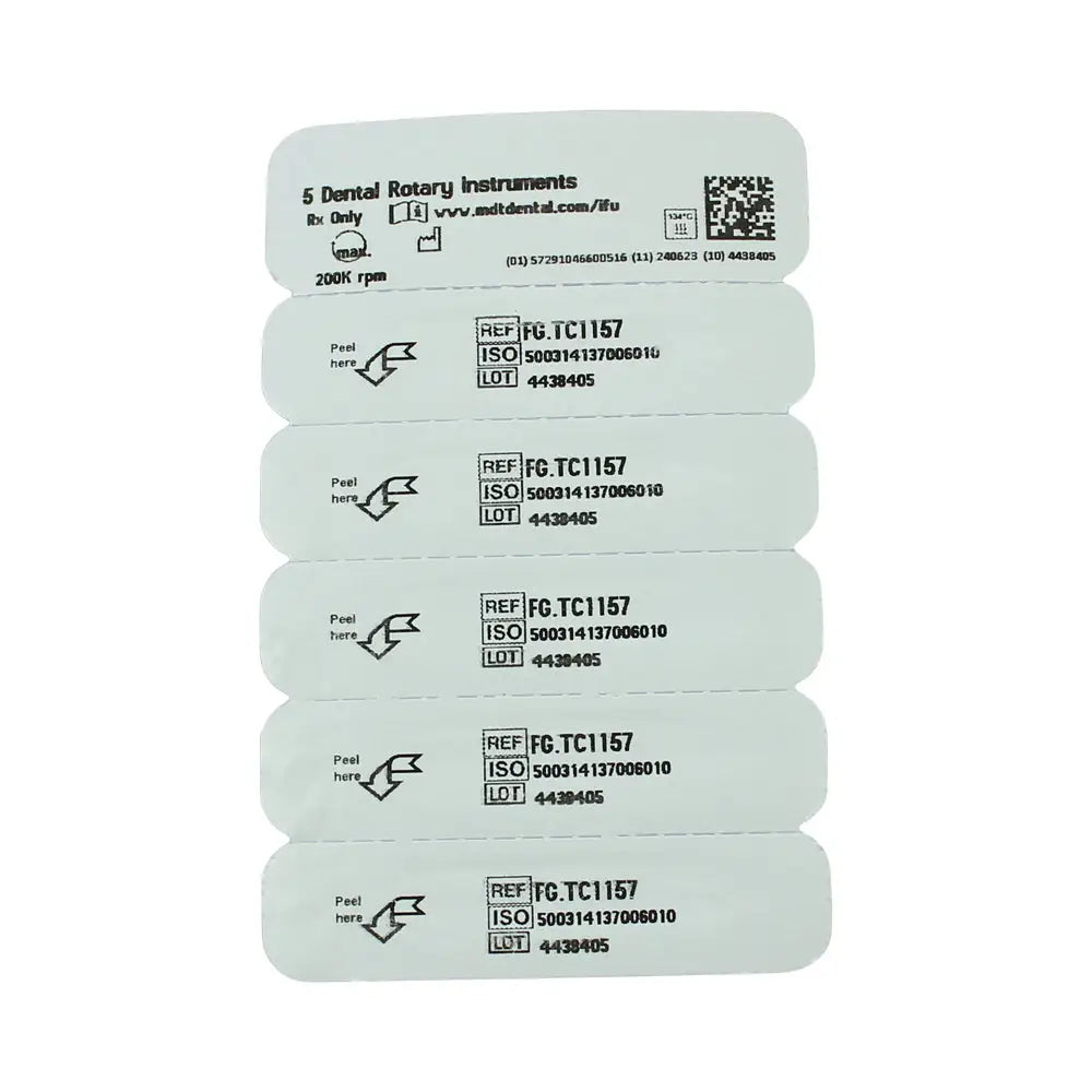 Fg Carbide Operative Domed Fissure Plain Cut Burs - 5Pcs per pack ⌀0.10 mm x 3.8 mm l Global Burs