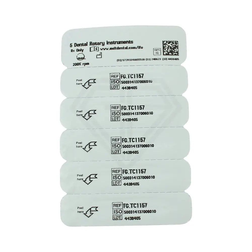 Fg Carbide Operative Domed Fissure Plain Cut Burs - 5Pcs per pack ⌀0.10 mm x 3.8 mm l Global Burs