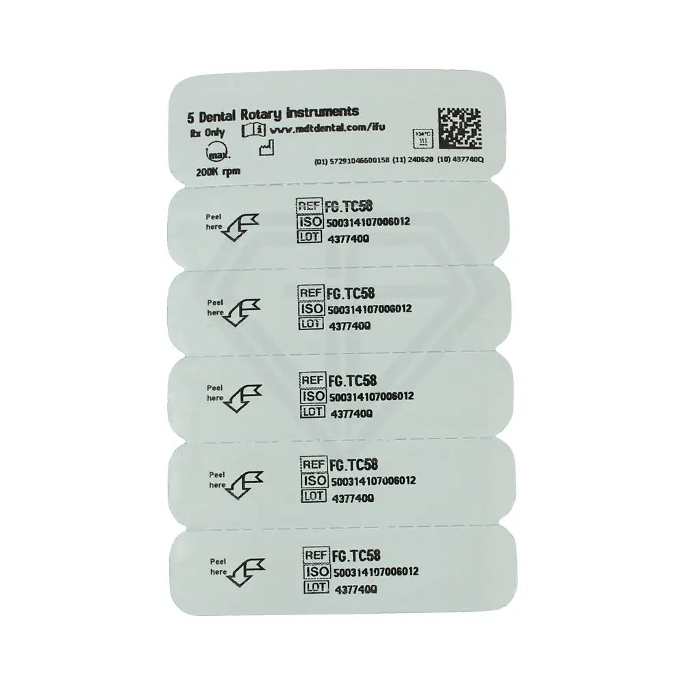 Fg Carbide Operative Flat Fissure Plain Cut Burs - 5Pcs per pack ⌀0.12 mm x 3.8 mm l Global Burs