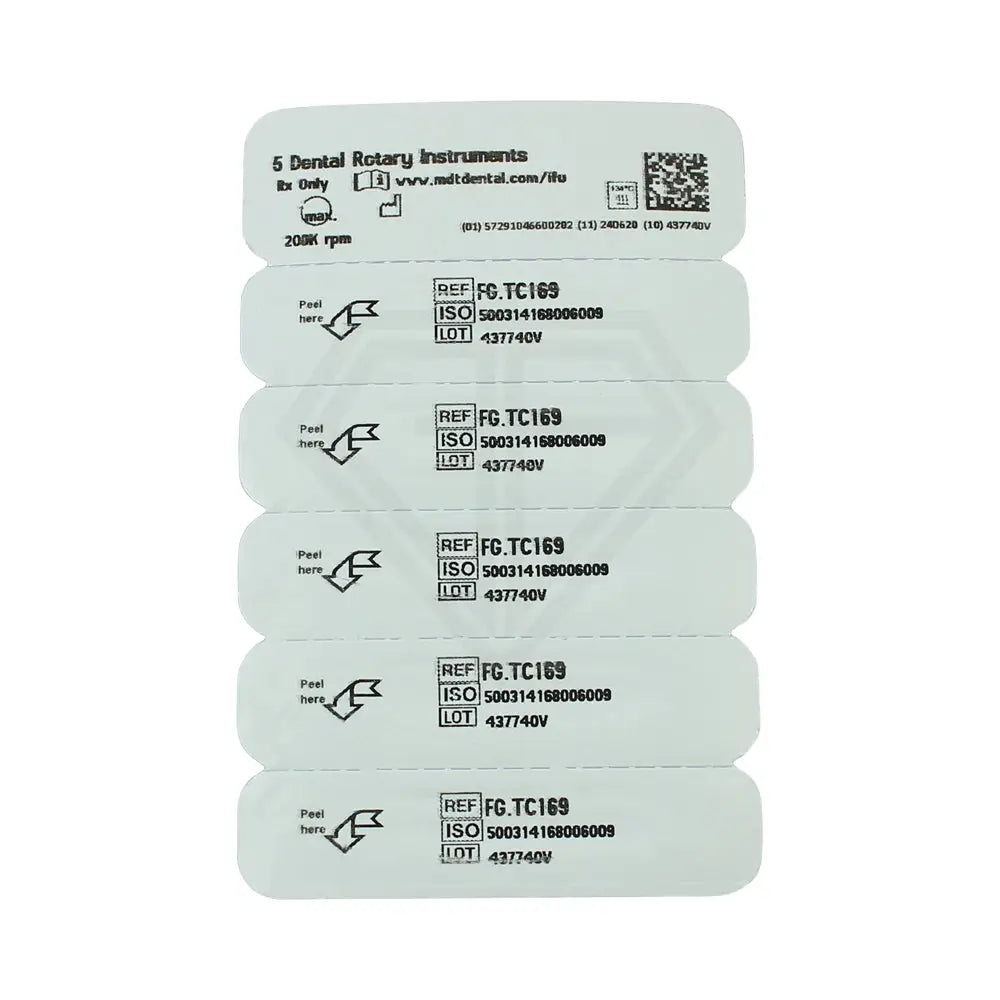 Fg Carbide Operative Tapered Fissure Plain Cut Burs - 5Pcs per pack 0.09 mm x 3.4 mm l Global Burs