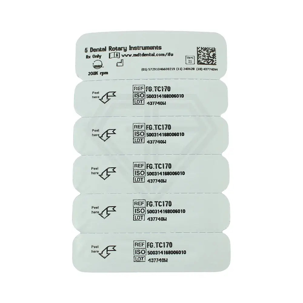 Fg Carbide Operative Tapered Fissure Plain Cut Burs - 5Pcs per pack 0.10 mm x 3.8 mm l Global Burs