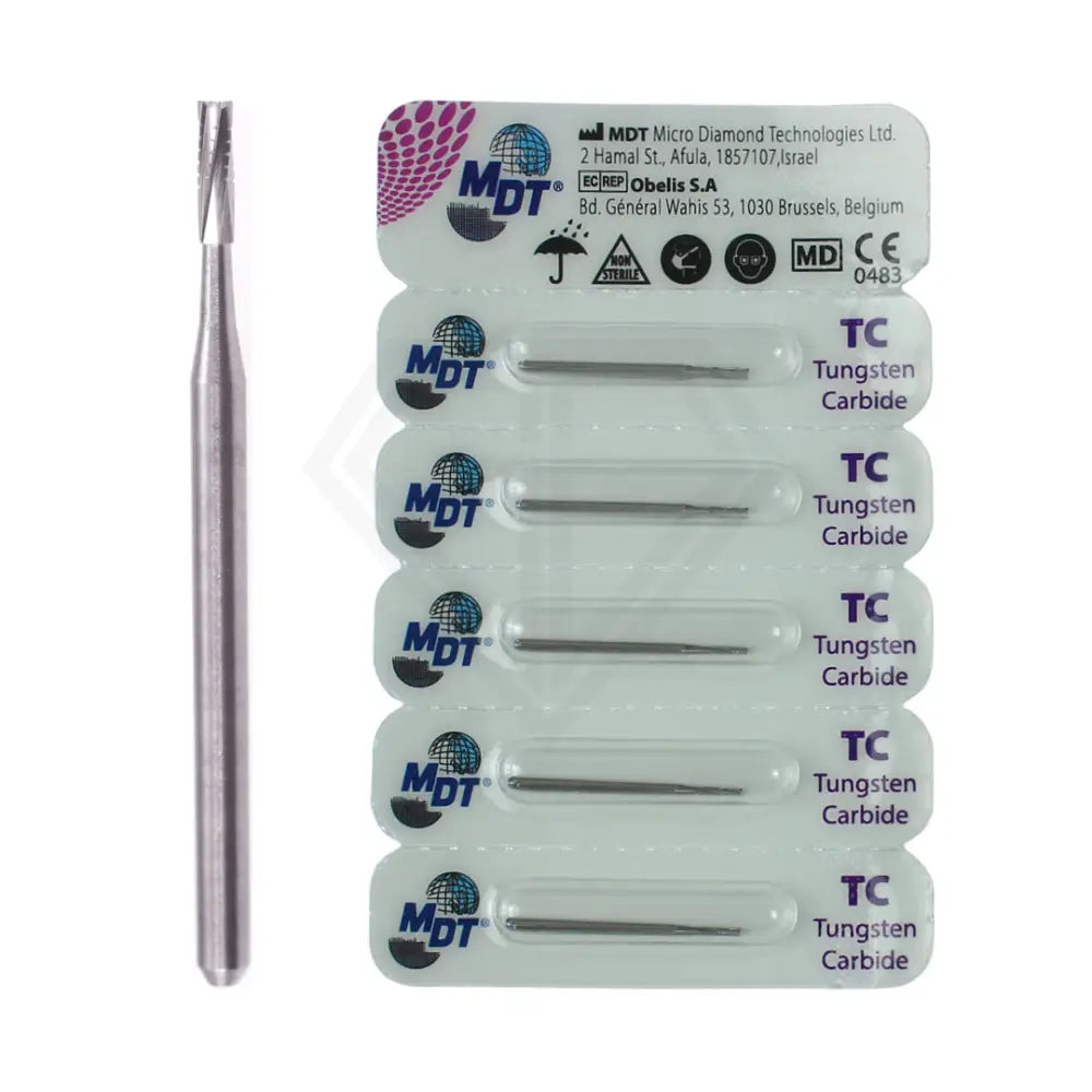 Fg Carbide Surgical Straight Flat End Fissure Cross Cut Burs - 5Pcs