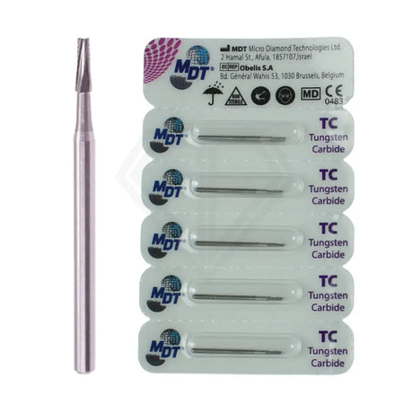 Fg Carbide Surgical Tapered Fissure Cross Cut Burs - 5Pcs