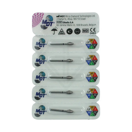 Fg Diamond Barrel 811 Burs - 5Pcs per pack ⌀0.33 mm x 5.5 mm / Extra Coarse l Global Burs