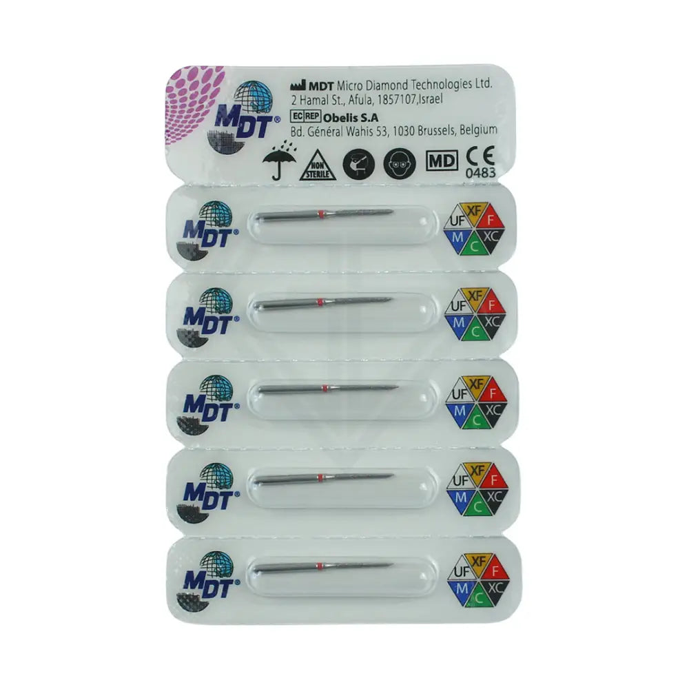Fg Diamond Beveled Cylinder 886 Burs - 5Pcs per pack ⌀0.12 mm x 10.0 mm / Fine l Global Burs