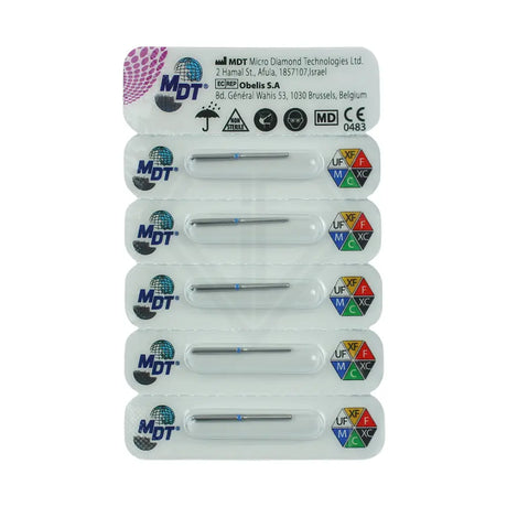 Fg Diamond End Cutting Cylinder 839 Burs - 5Pcs per pack ⌀0.12 mm x 1.5 mm / Medium l Global Burs