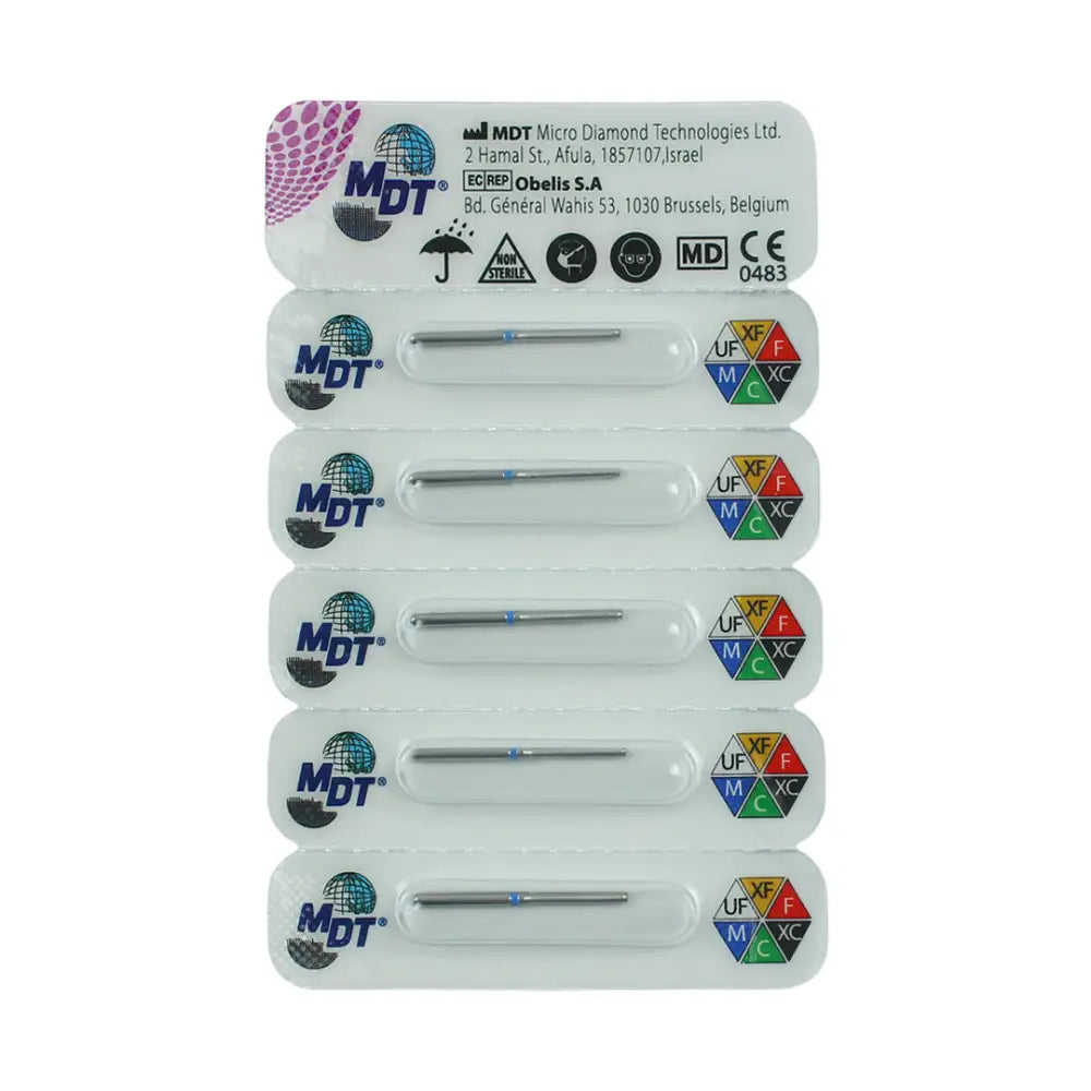 Fg Diamond End Cutting Cylinder 839 Burs - 5Pcs per pack ⌀0.12 mm x 1.5 mm / Medium l Global Burs