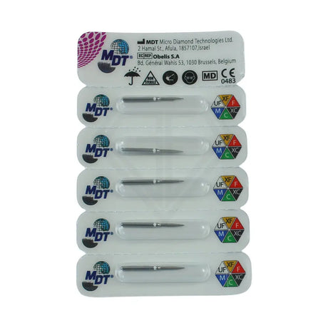Fg Diamond Flame 862 Burs - 5Pcs per pack ⌀0.12 mm x 8.0 mm / Ultra Fine l Global Burs