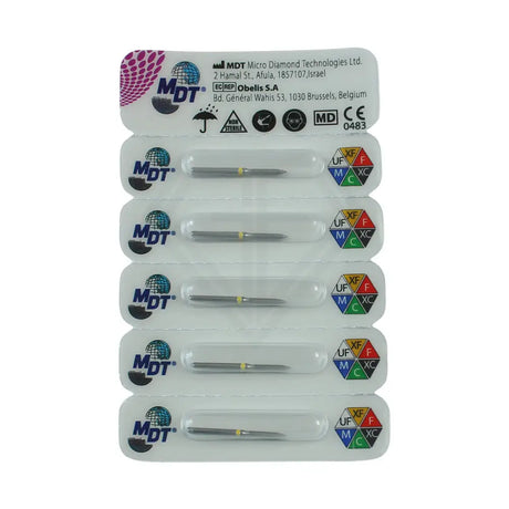Fg Diamond Flame 862 Burs - 5Pcs per pack ⌀0.14 mm x 8.0 mm / Extra Fine l Global Burs