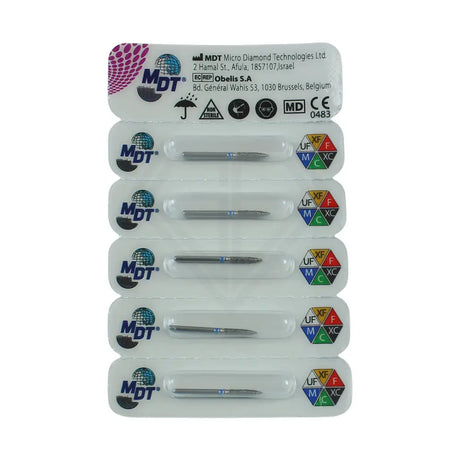 Fg Diamond Flame 862 Burs - 5Pcs per pack ⌀0.16 mm x 8.0 mm / Medium l Global Burs