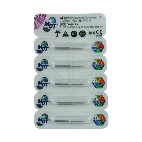 Fg Diamond Flame 863 Burs - 5Pcs per pack ⌀0.10 mm x 10.0 mm / Medium l Global Burs