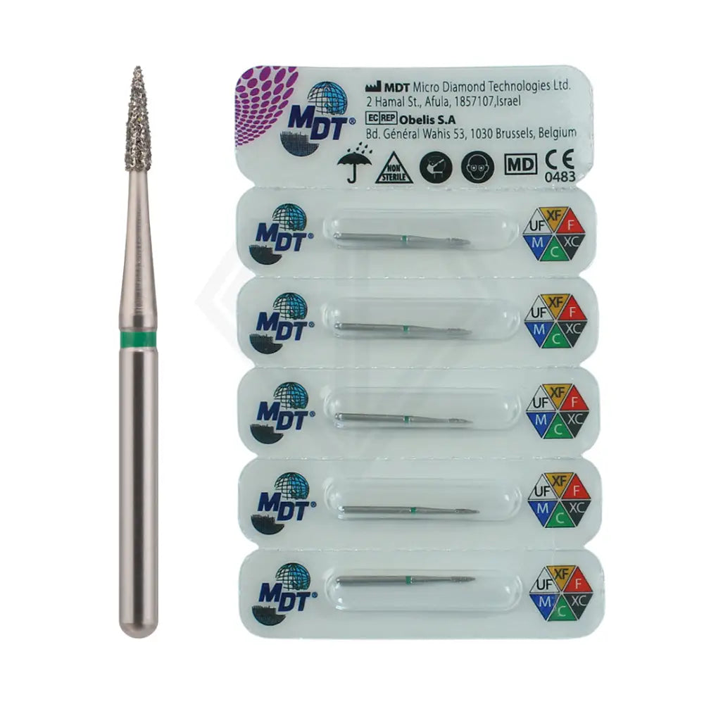 Fg Diamond Flame Needle Short Head 889 Burs - 5Pcs per pack l Global Burs