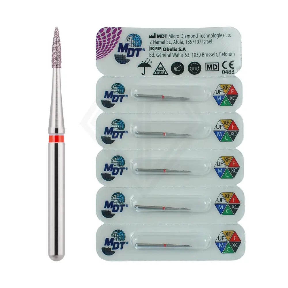 Fg Diamond Flame Needle Short Head 889 Burs - 5Pcs per packl Global Burs