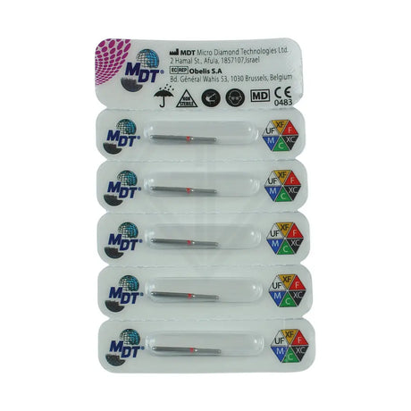 Fg Diamond Flat End Cutting 839R Burs - 5Pcs per pack ⌀0.1 mm x 2.5 mm / Fine l Global Burs