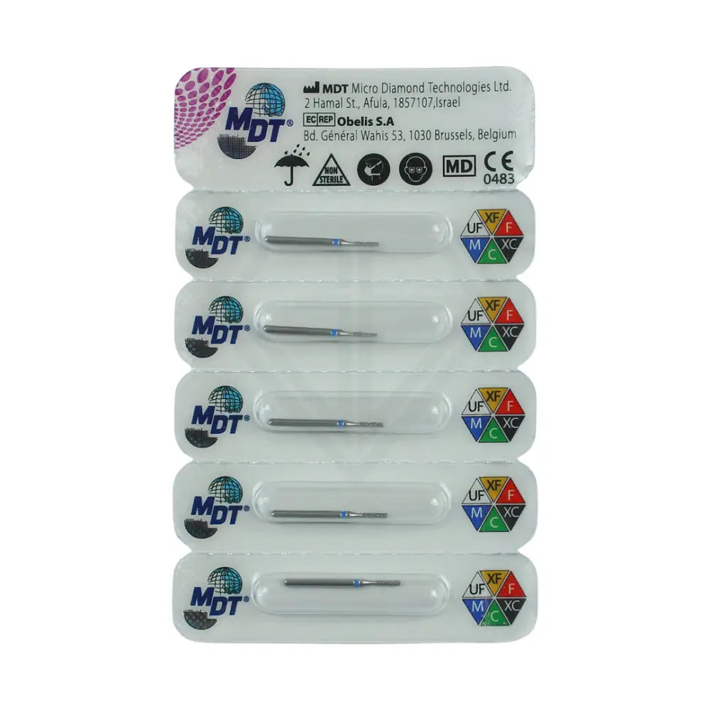 Fg Diamond Flat End Cylinder 835 Burs - 5Pcs per pack ⌀0.08 mm x 4.0 mm / Medium l Global Burs