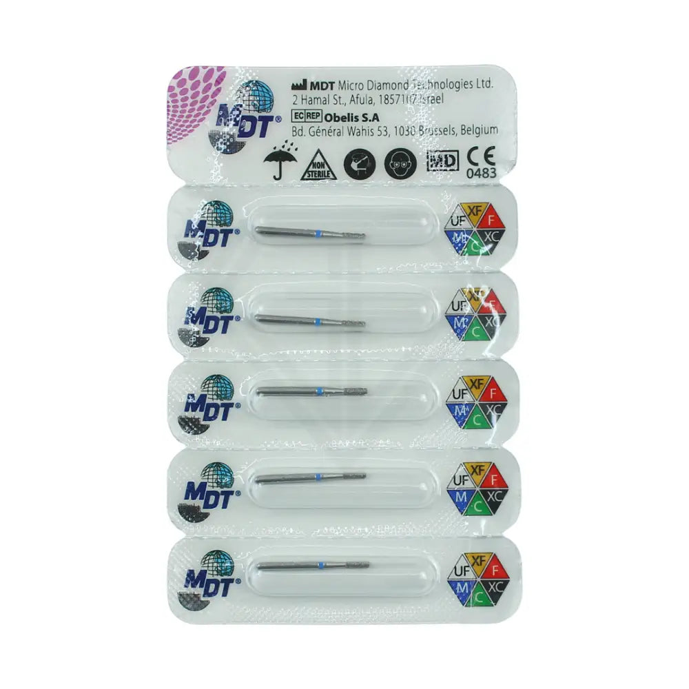 Fg Diamond Flat End Cylinder 835 Burs - 5Pcs per pack ⌀0.12 mm x 4.0 mm / Medium l Global Burs