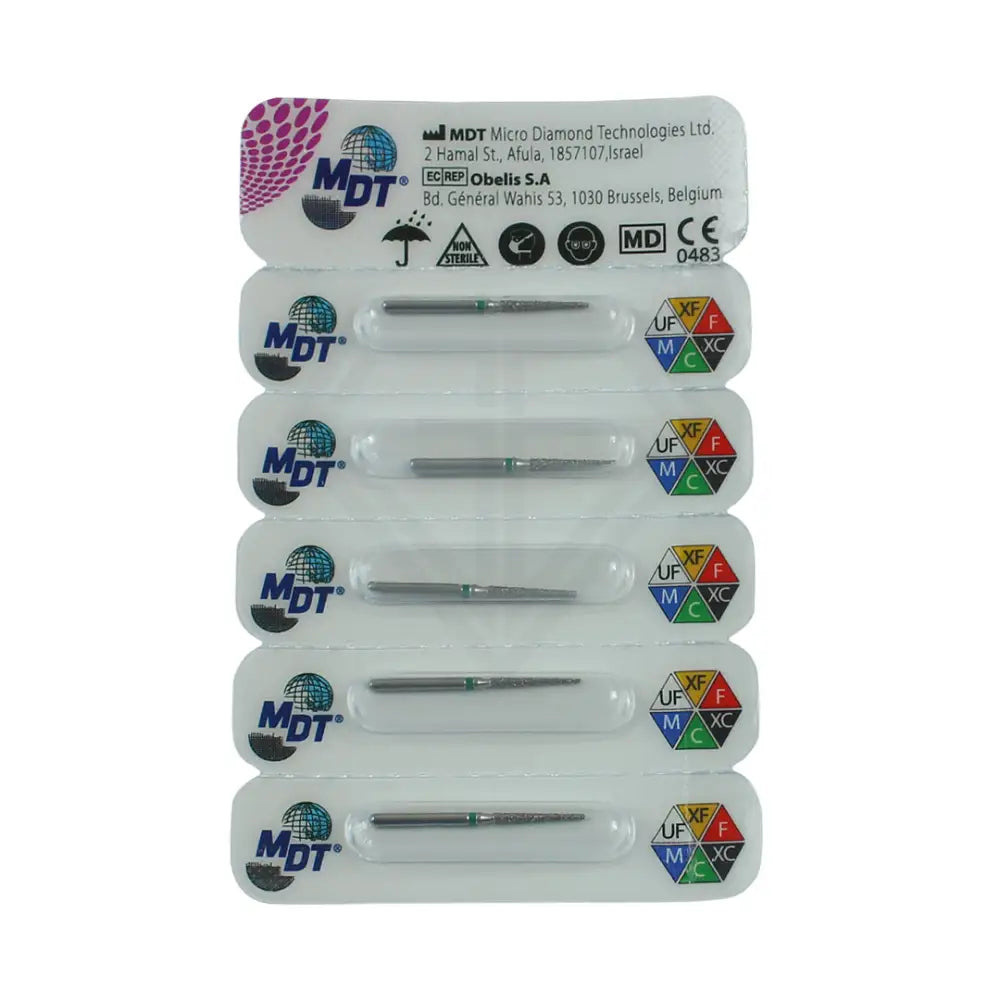 Fg Diamond Flat End Taper 848 Burs - 5Pcs per pack ⌀0.14 mm x 10.0 mm / Coarse l Global Burs