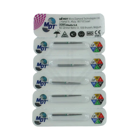 Fg Diamond Flat End Taper 848 Burs - 5Pcs per pack ⌀0.14 mm x 10.0 mm / Coarse l Global Burs
