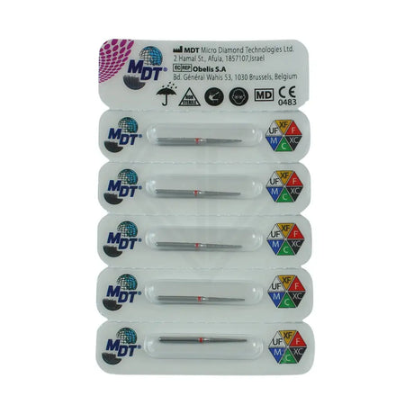 Fg Diamond Flat End Taper 848 Burs - 5Pcs per pack ⌀0.14 mm x 10.0 mm / Fine l Global Burs