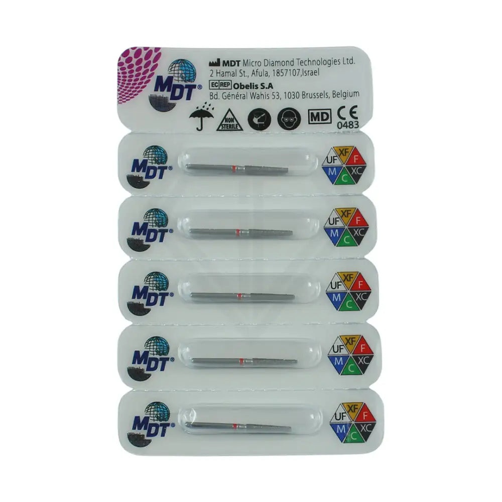 Fg Diamond Flat End Taper 848 Burs - 5Pcs per pack ⌀0.18 mm x 10.0 mm / Fine l Global Burs
