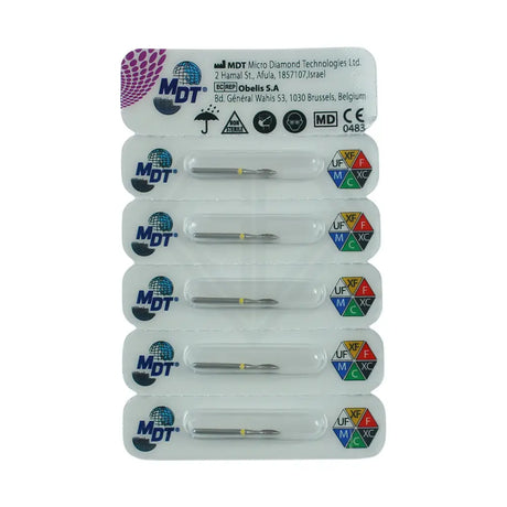 Fg Diamond Football 368 Burs - 5Pcs per pack ⌀0.18 mm x 4.6 mm / Extra Fine l Global Burs