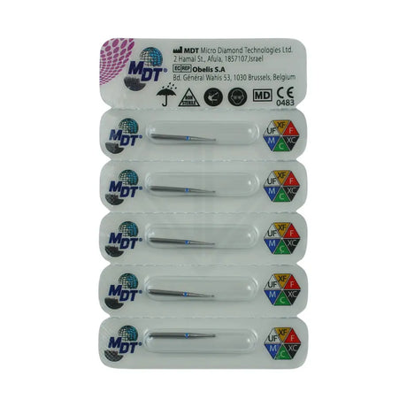 Fg Diamond Inverted Cone 805 Burs - 5Pcs per pack ⌀0.09 mm x 0.9 mm / Medium l Global Burs