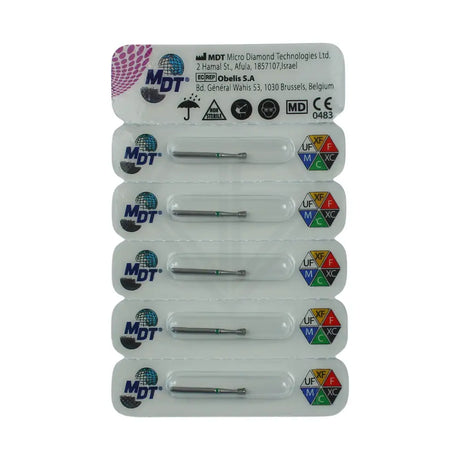 Fg Diamond Inverted Cone 805 Burs - 5Pcs per pack ⌀0.21 mm x 1.9 mm / Coarse l Global Burs