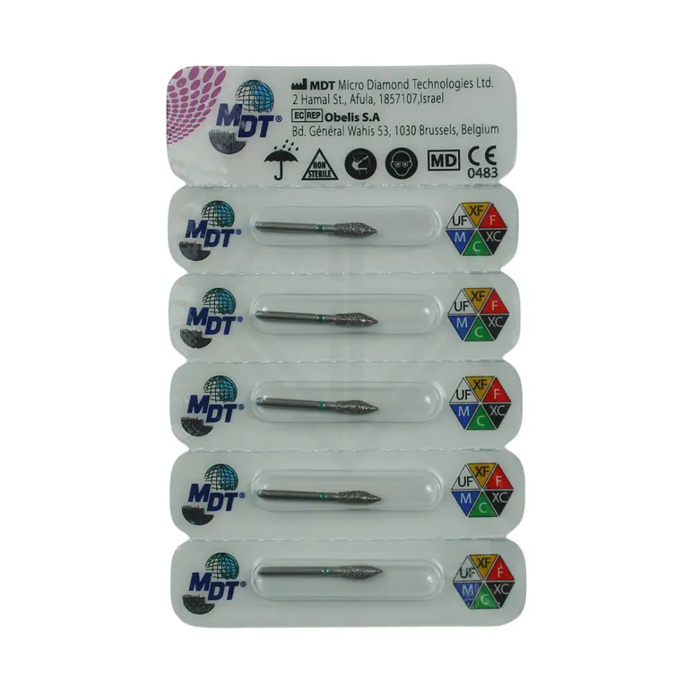 Fg Diamond Pointed Bud 899 Burs - 5Pcs per pack ⌀0.27 mm x 7.0 mm / Coarse l Global Burs