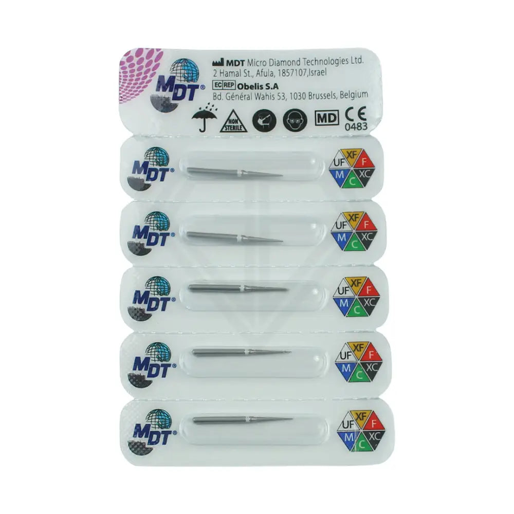 Fg Diamond Pointed Cone 858 Burs - 5Pcs per pack ⌀0.14 mm x 8.0 mm / Ultra Fine l Global Burs