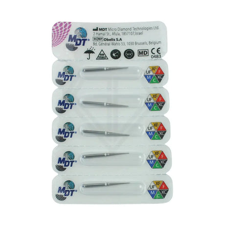 Fg Diamond Pointed Cone 859 Burs - 5Pcs per pack ⌀0.14 mm x 10.0 mm / Ultra Fine l Global Burs