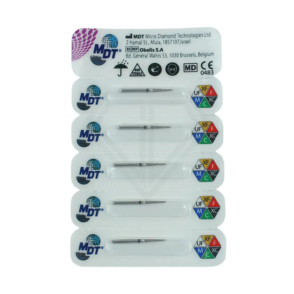 Fg Diamond Round Edge Taper 847Kr Burs - 5Pcs  per pack ⌀0.14 mm x 7.9 mm / Extra Coarse l Global Burs