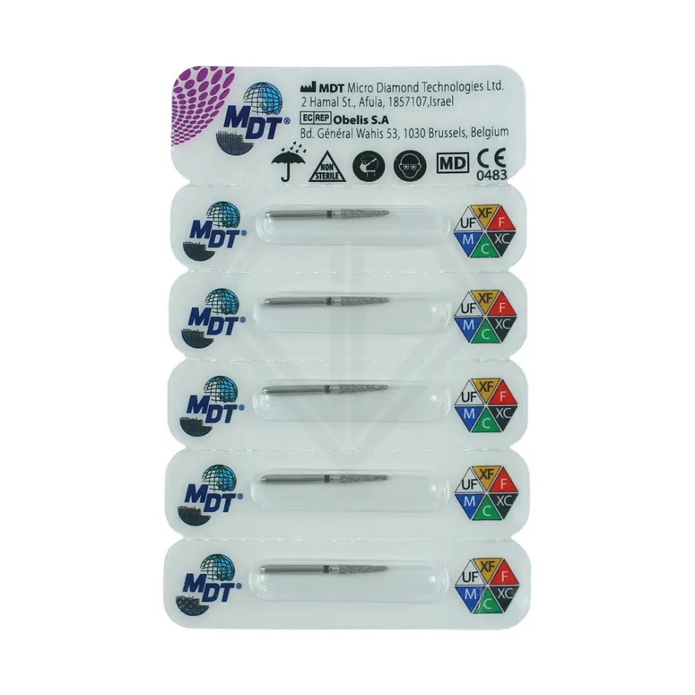 Fg Diamond Round Edge Taper 847Kr Burs - 5Pcs per pack ⌀0.18 mm x 7.9 mm / Extra Coarse l Global Burs