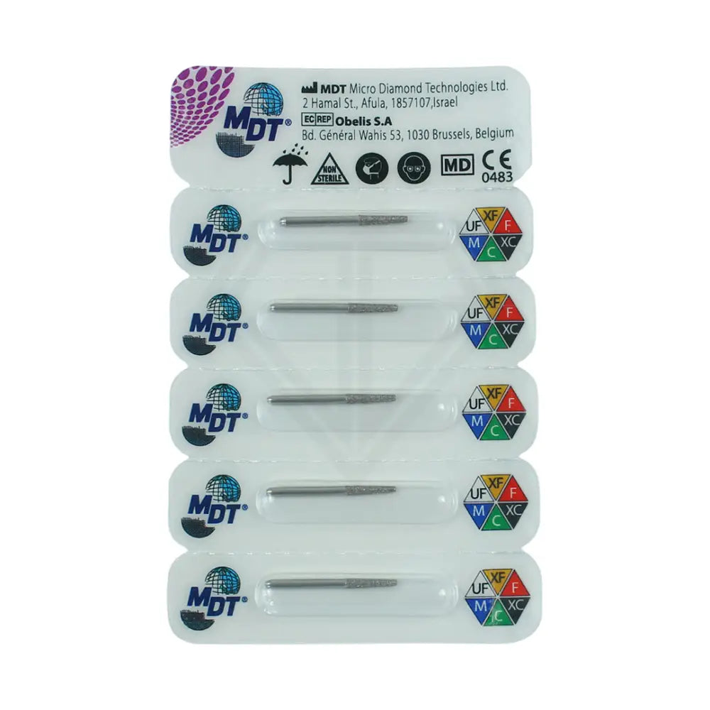 Fg Diamond Round Edge Taper 847Kr Burs - 5Pcs  per pack ⌀0.18 mm x 7.9 mm / Medium l Global Burs