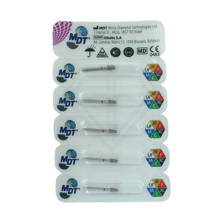 Fg Diamond Round Edge Taper Short 845Kr Burs - 5Pcs per pack ⌀0.26 mm x 4.0 mm / Fine l Global Burs