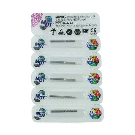 Fg Diamond Short Round Edge Cylinder 837Kr Burs - 5Pcs per pack ⌀0.14 mm x 8.0 mm / Coarse l Global Burs