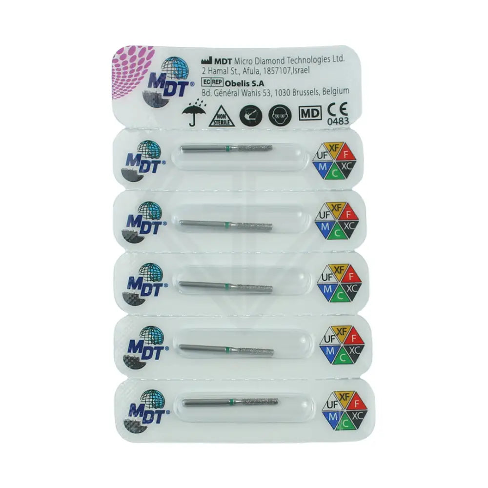 Fg Diamond Short Round Edge Cylinder 837Kr Burs - 5Pcs per pack ⌀0.14 mm x 8.0 mm / Coarse l Global Burs