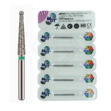 Fg Endo Pointed Cone W/ Rounded Coated Tip Burs - 5Pcs