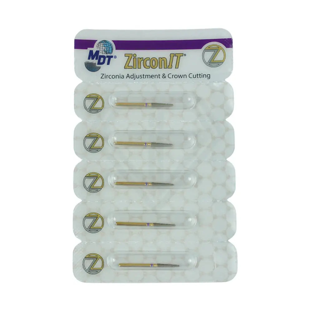 Fg Zirconit© Zrt Crown Cutting Round End Taper 856 Burs - 5Pcs ⌀0.16 X 8.0Mm