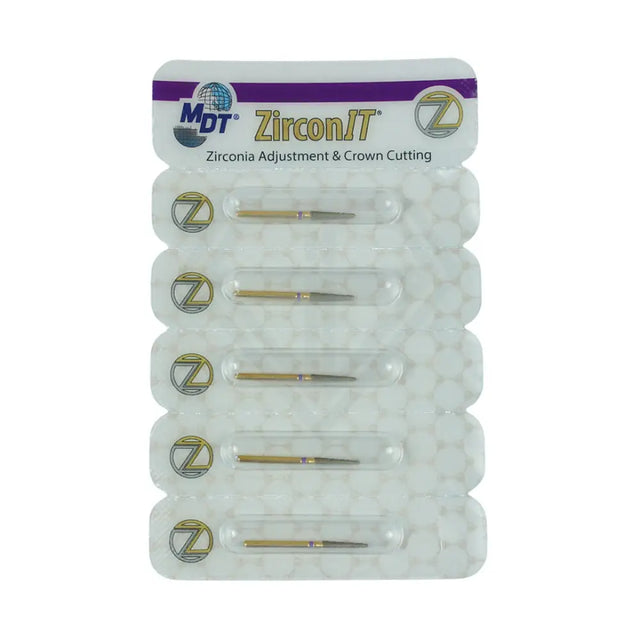 Fg Zirconit© Zrt Crown Cutting Round End Taper 856 Burs - 5Pcs ⌀0.16 X 8.0Mm