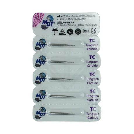 Ra Carbide Operative Round Burs - 5Pcs ⌀0.06 X 0.5Mm