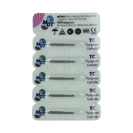 Ra Carbide Operative Round Burs - 5Pcs ⌀0.23 X 1.9Mm