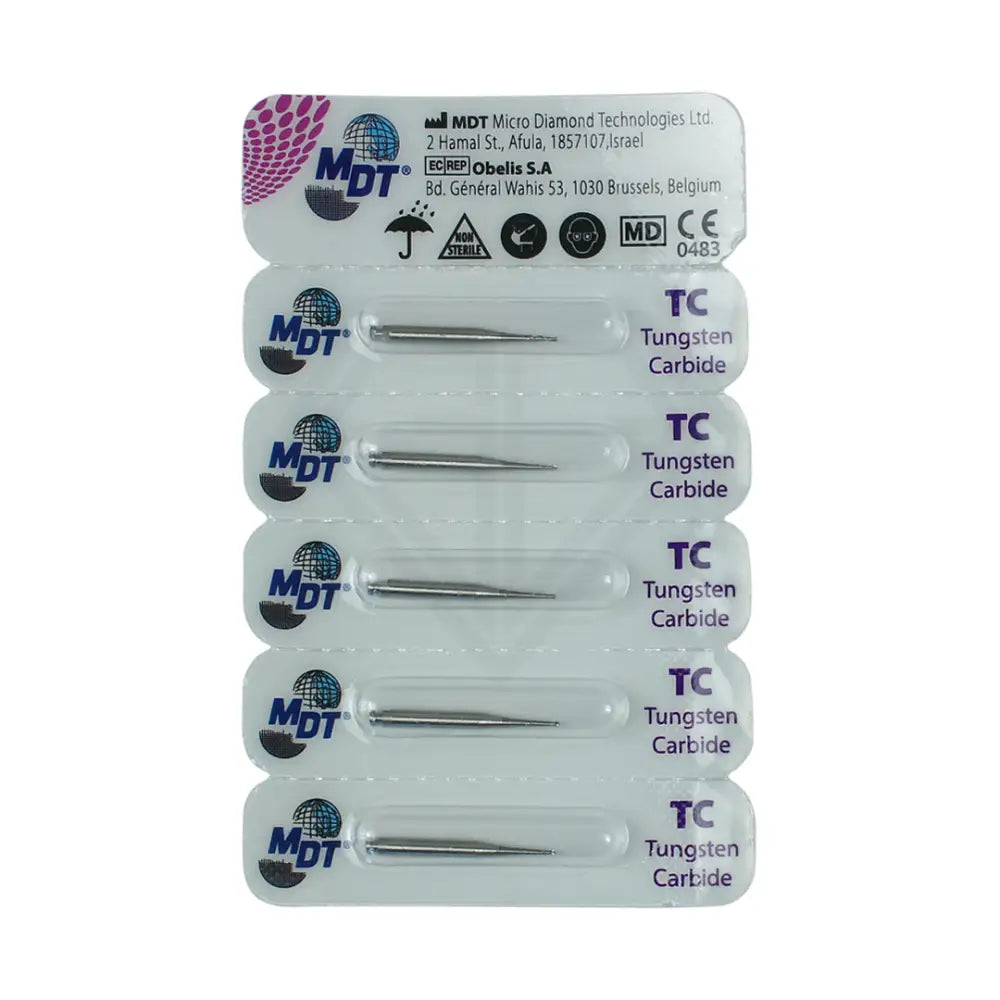 Ra Carbide Operative Round Burs - 5Pcs ⌀0.06 X 0.5Mm