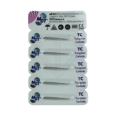 Ra Carbide Surgical Round Burs - 5Pcs ⌀0.10 X 0.8Mm